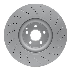 Mercedes-Benz SL65 AMG Brake Rotor (1) - Front - R1 Concepts - GEOSPEC Coated Rotor - Drilled - `03-`16